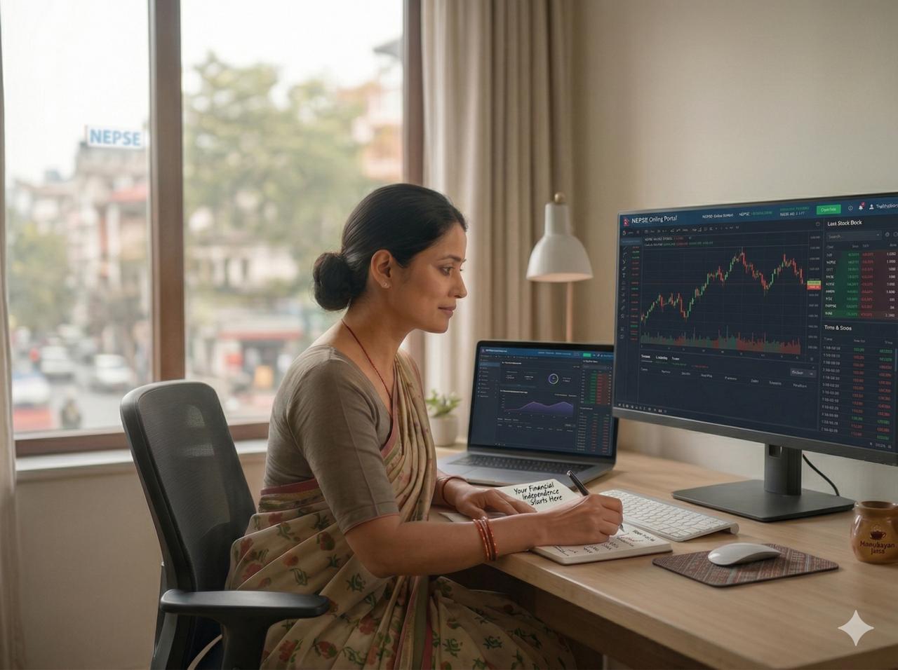 Woman building financial independence with NAASA Securities